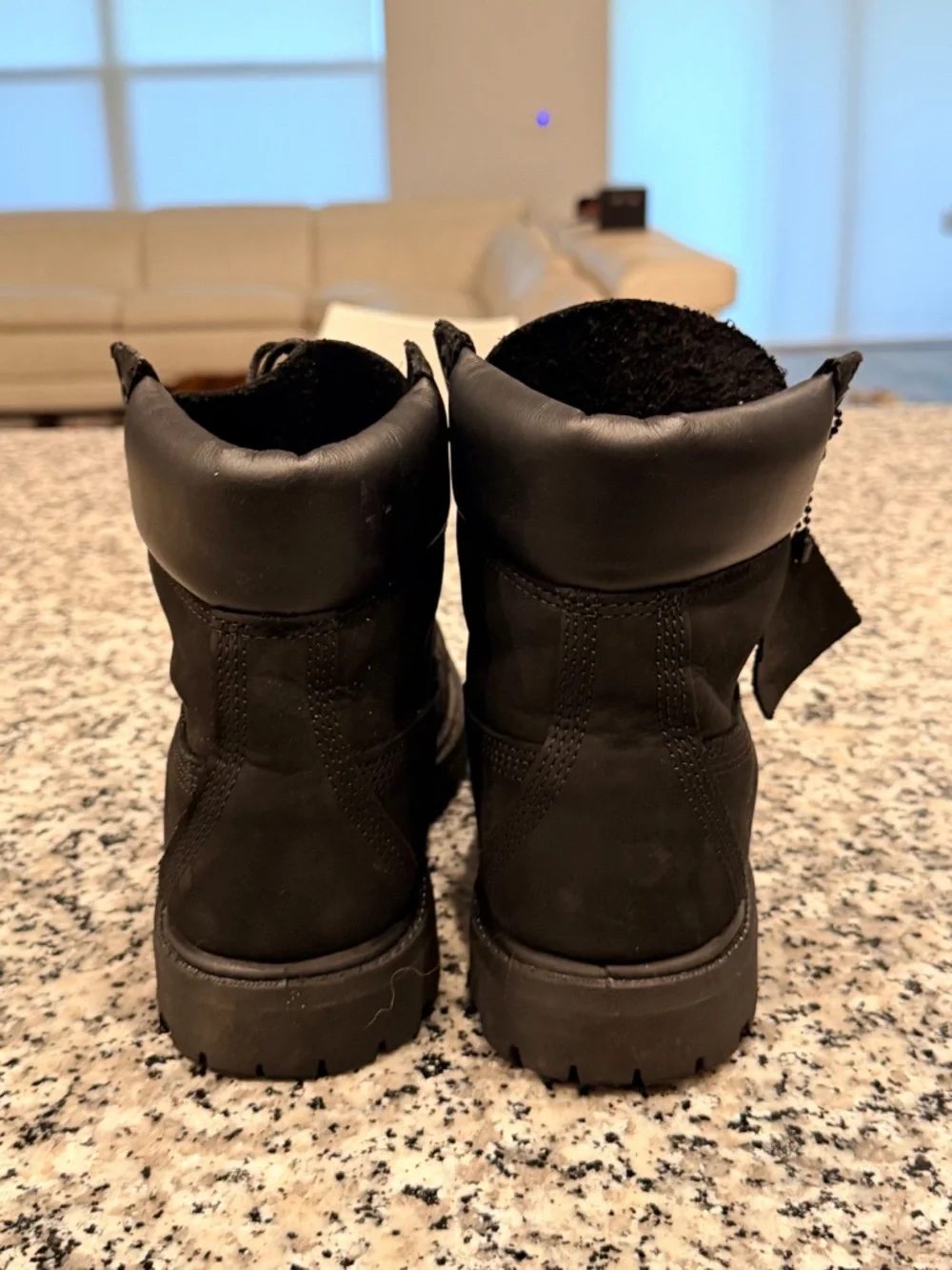 Timberland Black Leather Waterproof 6-Inch Boots 8